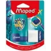 Maped Dragon kynänteroitin ja pyyhekumi yhdistelmä - kaksinkertainen teroitinsäiliö integroidulla pyyhekumilla, 1 kpl (049224)