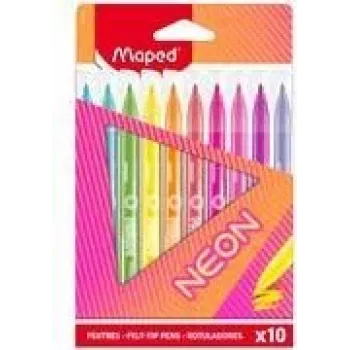 Maped Neon huopakynät, 10 kpl:n pakkaus, 2,8 mm pyöreä kärki, pahvikotelo 845419