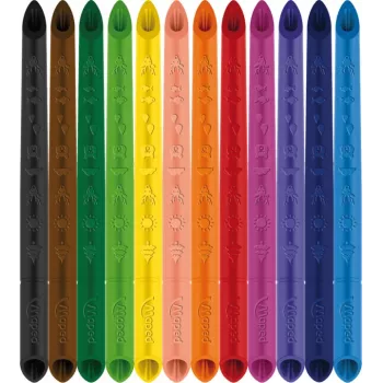 Maped COLOR'PEPS INFINITY kolmionmuotoinen värikynäsarja, 12 eri väriä, kestää 10x pidempään, 100% pigmenttiydin, uudelleenkäytettävä kotelo 861602