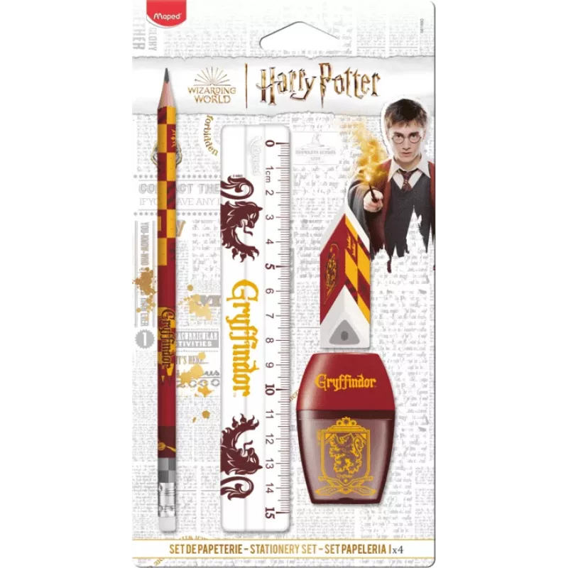 Maped Harry Potter Gryffindor kirjoitussarja, 4 osaa, blisterpakkaus (981880)