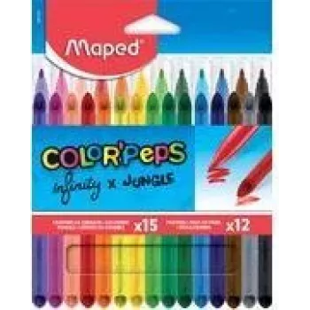 Maped INFINITY & COLOR'PEPS yhdistelmätaidesetti, 27 osaa, eri värit, pahvikotelo 984744