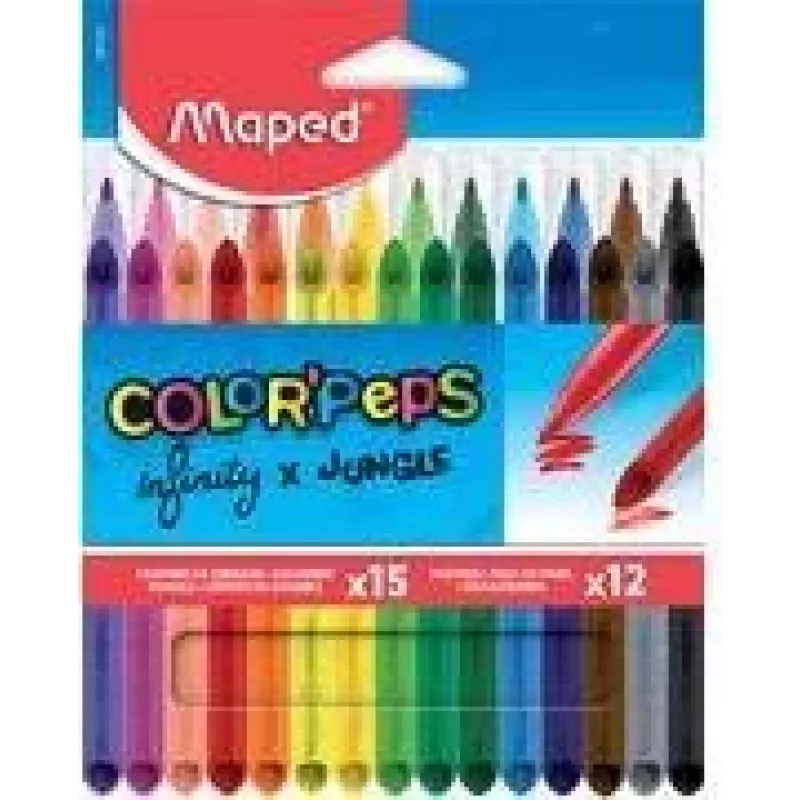 Maped INFINITY & COLOR'PEPS yhdistelmätaidesetti, 27 osaa, eri värit, pahvikotelo 984744