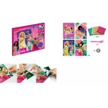 Maped Creativ foliokuvataide Barbie luova setti, 18 osaa, metallifolio askartelusetti yli 7-vuotiaille 907074