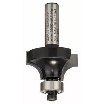 Bosch Expert for Wood pyöristysjyrsin 8 mm varsi, R1 8 mm, 15,5 mm leikkuupituus, 53 mm kokonaispituus 2608628341