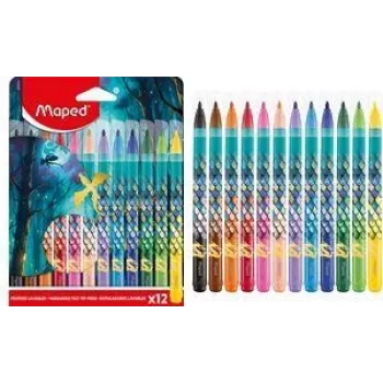 Maped DRAGON tussit, 12 eri väriä, 2,8 mm pyöreä kärki, pahvikotelo 845434
