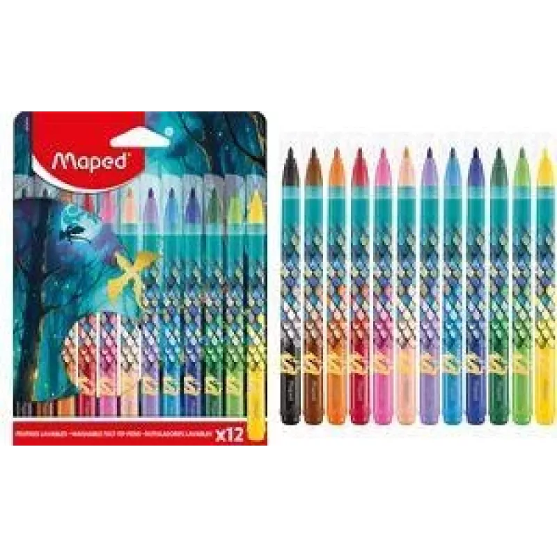 Maped DRAGON tussit, 12 eri väriä, 2,8 mm pyöreä kärki, pahvikotelo 845434