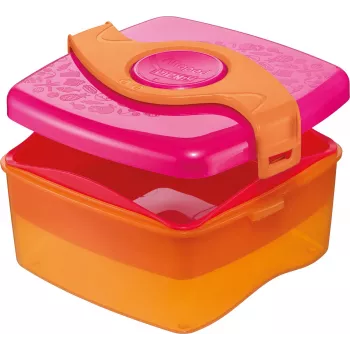 Maped PICNIK ORIGINS eväsrasia 1,4L pinkki/oranssi 2 lokerolla ja irrotettavalla rasialla 870107