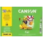 Canson Kids piirustuspaperilehtiö A4 90 g/m² valkoinen kevyesti rakeinen 50 arkkia lyijykynälle ja värikynälle C629012000