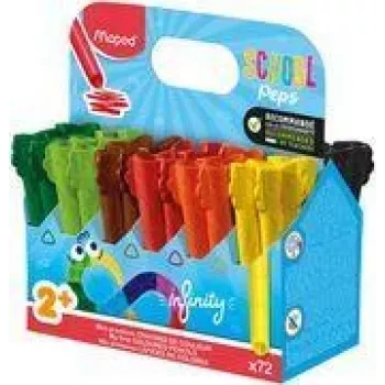 Maped Color'Peps Infinity kolmion muotoinen värikynäsarja, 72 eri väriä, massiivilyijyt, murtumattomat, kestävät 8x pidempään kuin jumbo-värikynät 864602