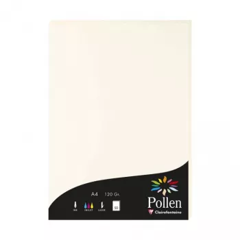 Clairefontaine Pollen A4 luonnonvalkoinen 120 g/m² paperi – 25 arkkia 56000C