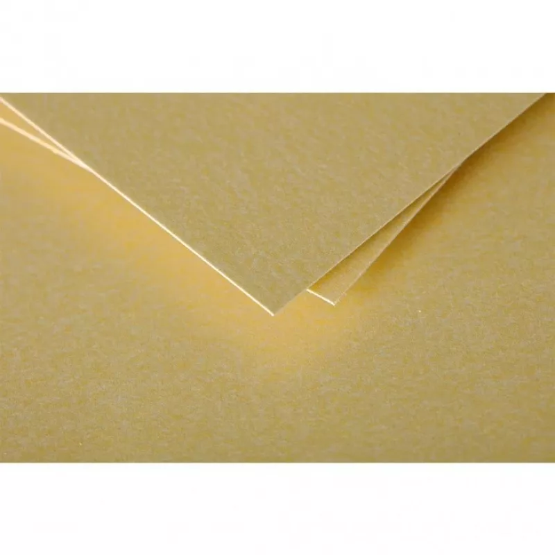 Pollen von Clairefontaine C6-kortti, kulta, 210 g/m², pH-neutraali, hapoton, 110 x 155 mm, 1 kpl (111390C)