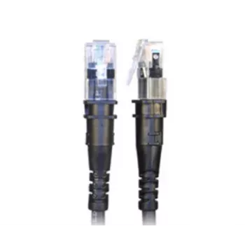 Patchsee ThinPatch UTP CAT 6a -verkkokaapeli 1,2 m musta - 10Gbps PoE++ ohut joustava