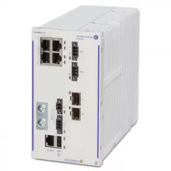 Alcatel-Lucent OmniSwitch 6465-P6 hallittava L3-kytkin 4x Gigabit PoE+ ja 2x SFP, 150W High PoE, DIN-kisko-/seinäasennus