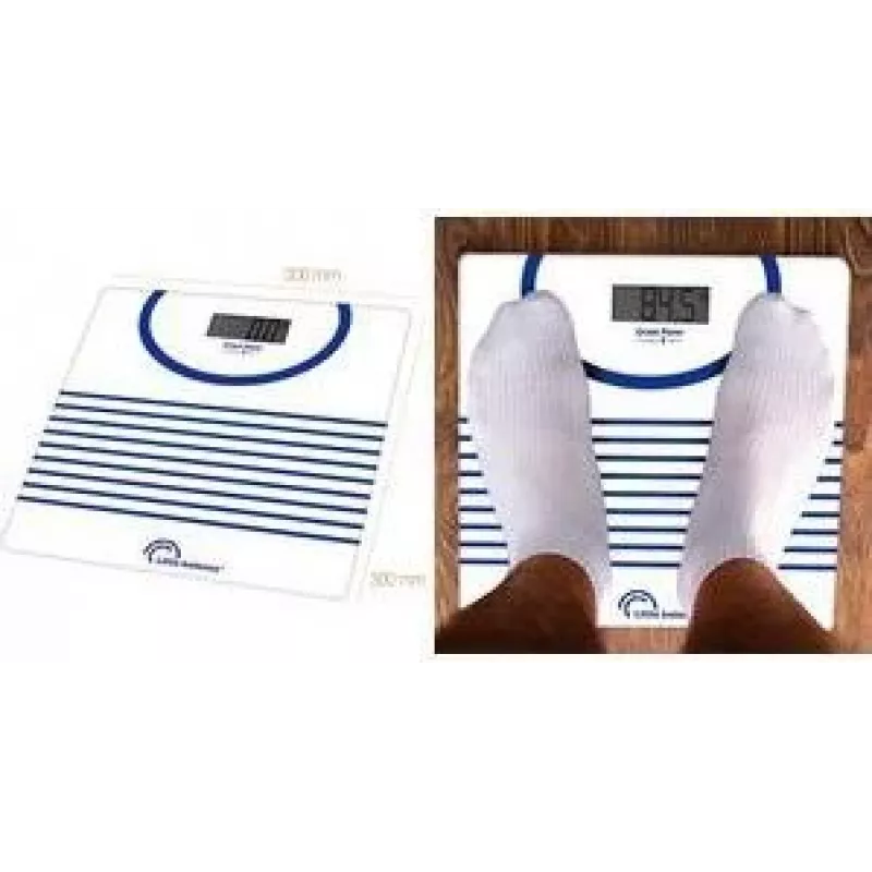 Little Balance LB 8655 digitaalinen henkilövaaka Sailor, USB-C ladattava, paristoton, 180 kg