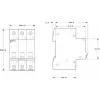 SIEMENS 5TL13910 erotuskytkin 100A 3-napainen 400V AC DIN-kisko