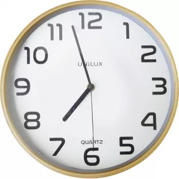 UNILUX Baltic puinen seinäkello 300 mm ruskea musta numerot kvartsi 400094591
