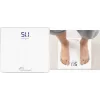 Little Balance Blue Tech R12 ladattava digitaalinen henkilövaaka USB-C:llä, 180 kg kapasiteetti, 100 g tarkkuus, turvalasi, sininen korostusväri (LB 8656)