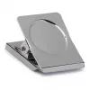 MAUL paperipuristin magneetilla, 40 mm, hopea, tukeva teräs vahvalla jousella 2194096