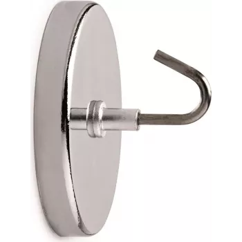 MAUL magneettikoukku suurella koukulla, sisäkäyttöön, ruostumaton teräs ja teräs, 52 mm halkaisija, yleiskoukku, laatoille ja metallille 61555-96
