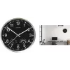 UNILUX WETTY seinäkello 300 mm musta lämpömittarilla ja kosteusmittarilla 400140807