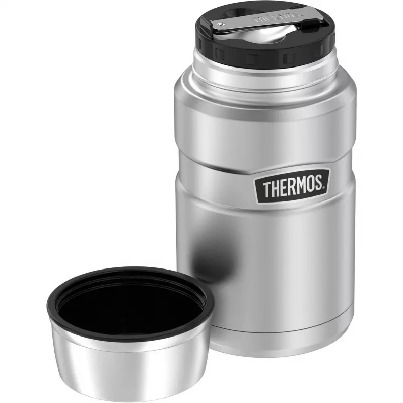 THERMOS STAINLESS KING tyhjiö­eristetty ruokasäiliö, 0,71 L, mattamusta 4001.233.071
