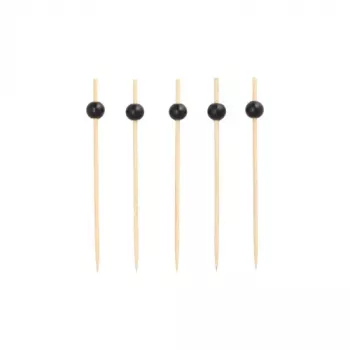 PAPSTAR Fingerfood-tikut Black Pearl, 125 mm, bambu, 200 kpl 11300