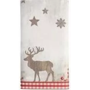 PAPSTAR jouluinen pöytäliina X-Mas Deer, kankaan kaltainen, Airlaid, 120 x 180 cm, 1 kpl (37225)