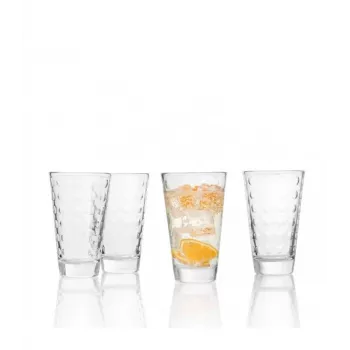 Esmeyer Leonardo OPTIC juomalasisarja, 300 ml, sisärelief-koristelu, kartio, 130 mm korkeus, 6 kpl 410-749