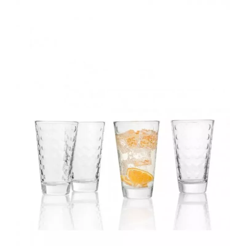 Esmeyer Leonardo OPTIC juomalasisarja, 300 ml, sisärelief-koristelu, kartio, 130 mm korkeus, 6 kpl 410-749