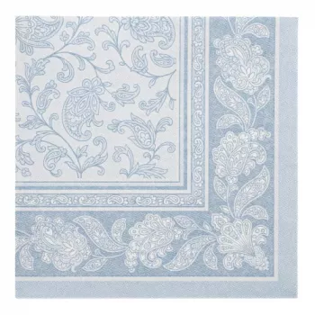 PAPSTAR ROYAL Collection Ornaments lautasliina, arktisen sininen, 400 x 400 mm, 4-kerroksinen, 1/4 taitto, 1 kpl 37023