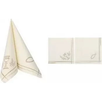 PAPSTAR lautasliinat ROYAL Collection Communion / Confirmation, 40 x 40 cm, 1/4 taitto, 3-kerroksinen, premium-tissue, valkoinen, 50 kpl (37042)