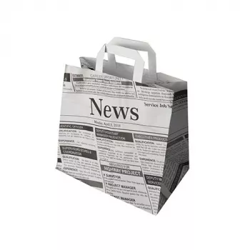 PAPSTAR sanomalehtipaperi-kraftpaperikassi 260 x 170 x 250 mm, 70 g/m², 5 kg kantavuus, integroitu kahva, 1 kpl 87055