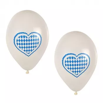 PAPSTAR baijerilainen sinivalkoinen lateksipallo, 250 mm halkaisija, 1 kpl 81949