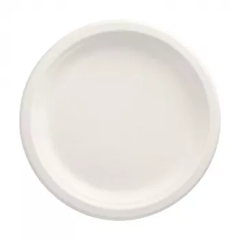 PAPSTAR pure sokeriruokulautanen pyöreä 230 mm 12 kpl:n pakkaus kompostoituva mikroaaltouuninkestävä 89748