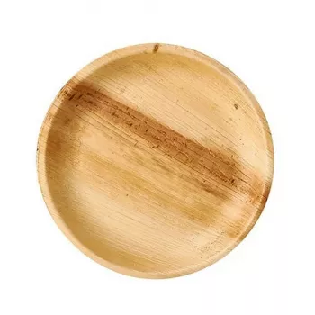 Papstar pure 87960 palmulehtilautanen, pyöreä, 23 cm, ruskea, 25 kpl