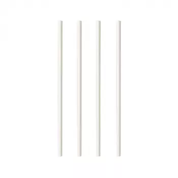 PAPSTAR pure paperinen pilli, 200 mm, 6 mm, valkoinen, kestävä, 250 kpl (87513)