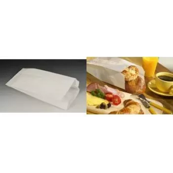 PAPSTAR paperinen taittopussi, selluloosa, 28 x 13 cm, täyttösisältö 1,5 kg, pujotettu, valkoinen, 1000 kpl (11533)