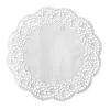 PAPSTAR pyöreä torttupitsi, 320 mm, valkoinen kohokuvioitu pitsipaperi, 40 g/m², 1 kpl (12456)