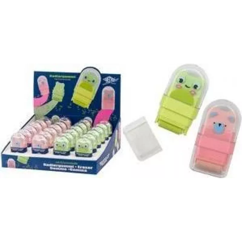 WEDO Clean Animal muovipyyhekumi-display, sammakko- ja karhudesign, 24 kpl 5998399
