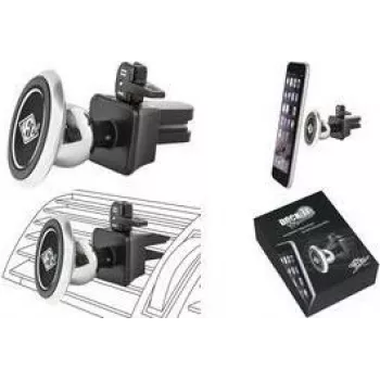 WEDO Dock-it Premium Mini magneettinen autotuuletusteline älypuhelimille, musta/hopea 60 15054