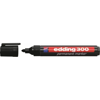 Edding 300-E4 merkkiainesetti, 4 kpl, musta/sininen/vihreä/punainen 4-300-4