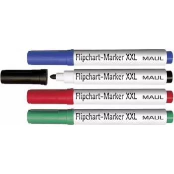 MAUL HEBEL fläppitaulumerkkiaine XXL pyöreä kärki lajitellut värit (4 kpl:n pakkaus) 63839-99