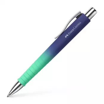 Faber-Castell Poly Ball Urban kuulakärkikynä painonapilla, Buzzing Blue, sininen muste, 0,6 mm viivanleveys (XB), 1 kpl 241132