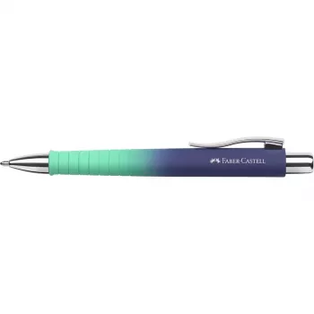 Faber-Castell Poly Ball Urban kuulakärkikynä painonapilla, Buzzing Blue, sininen muste, 0,6 mm viivanleveys (XB), 1 kpl 241132