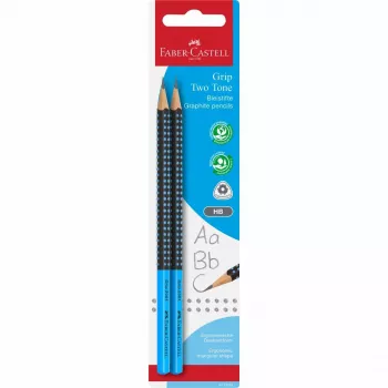 Faber-Castell GRIP 2001 TWO TONE lyijytäytekynä, 2,0 mm, Soft-Grip-alue, blisterikortti 517093