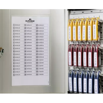 DURABLE KEY BOX 54 avainkaappi sylinterilukolla, vaaleanharmaa, teräs, seinäkiinnitys 195323
