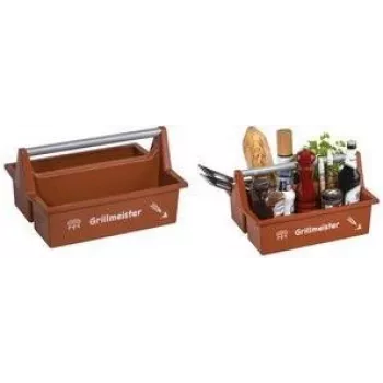 allit McPlus Carry Grillmeister kantolaukku ruskea alumiinikahvalla, 2 suurta lokeroa 8500908000