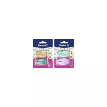 Pelikan ergonominen PVC-vapaa muovipyyhekumi, 2 kpl:n pakkaus blister 400207753