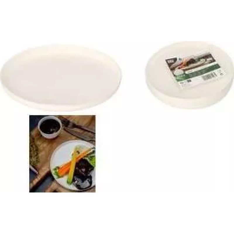 PAPSTAR sokeriruokolautanen pure Ano, pyöreä, Ø 16 cm, valkoinen, 6 kpl (89995)