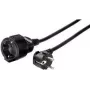 e+p SV 32 jatkojohto 3 m musta Schuko 1 pistorasia 16A